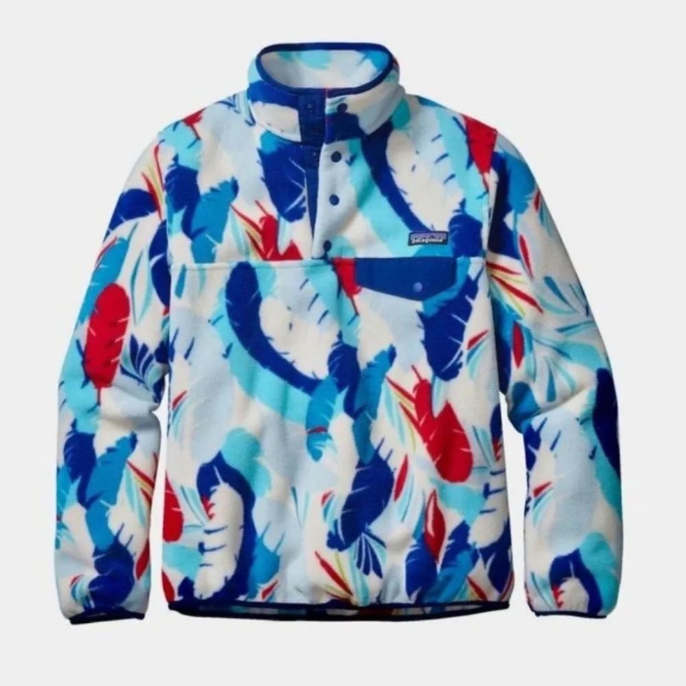 RARE Patagonia Synchilla Fleece Pullover Feather Dancer Snap T XS Women’s